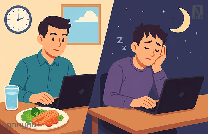 تاثیر تغذیه و خواب بر عملکرد کاری